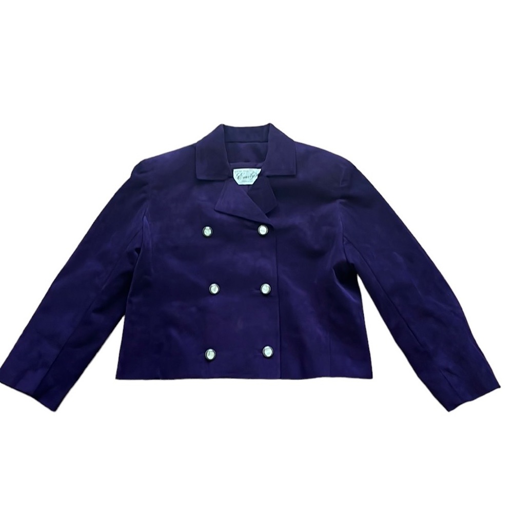 Emily’s women’s Vintage cropped faux suede jacket blazer Monkees Austin Powers